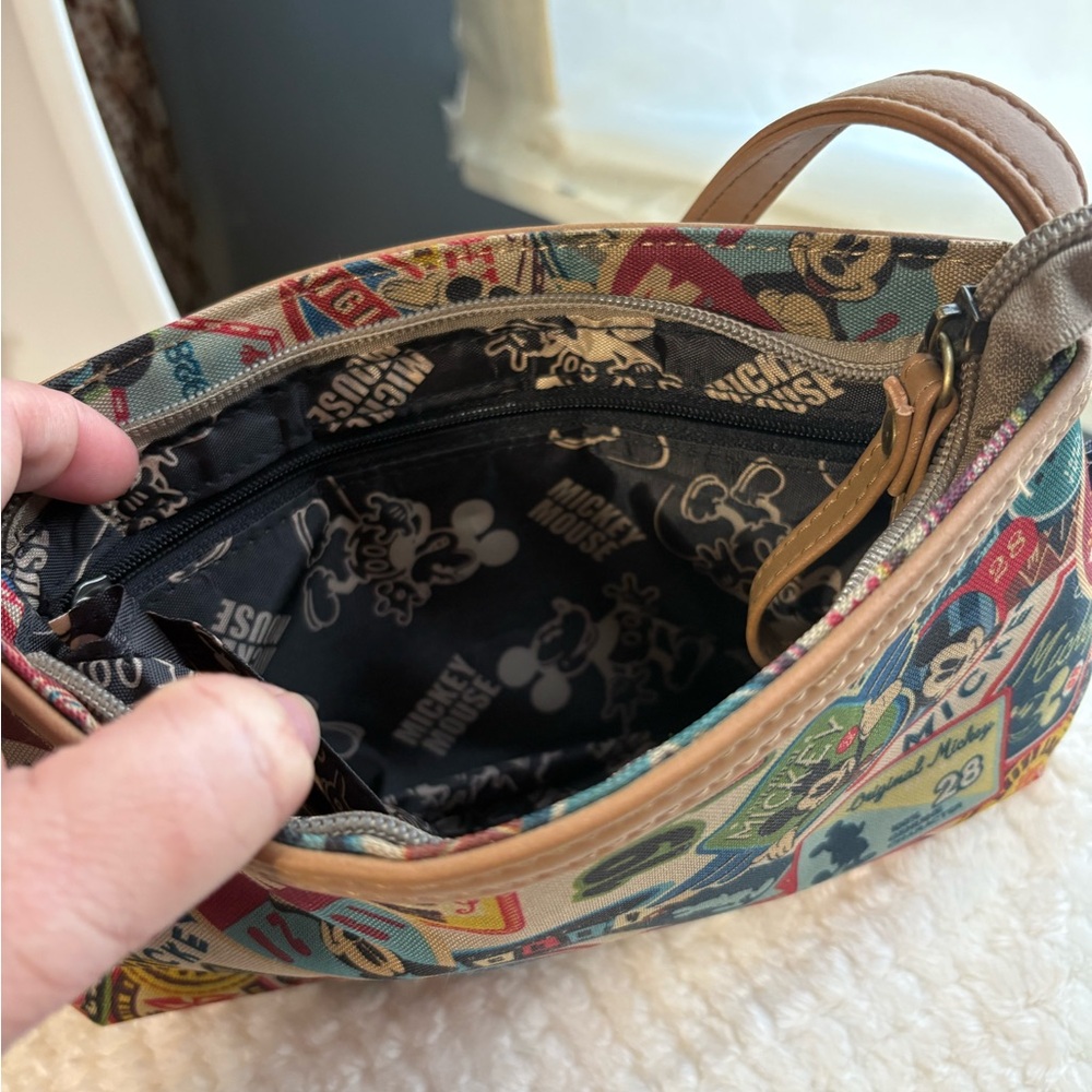 Disney Multicolor Mickey Patchwork Crossbody with… - image 6